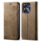 Denim Texture Casual Style Horizontal Flip Leather Case